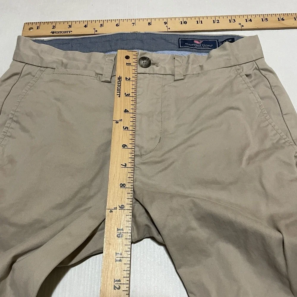 Vineyard Vines Khaki Chino Pants Men's 28 X 31 Stretch Flat Front Casual Beige